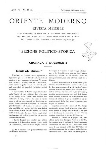 Oriente moderno rivista mensile d'informazioni e di studi