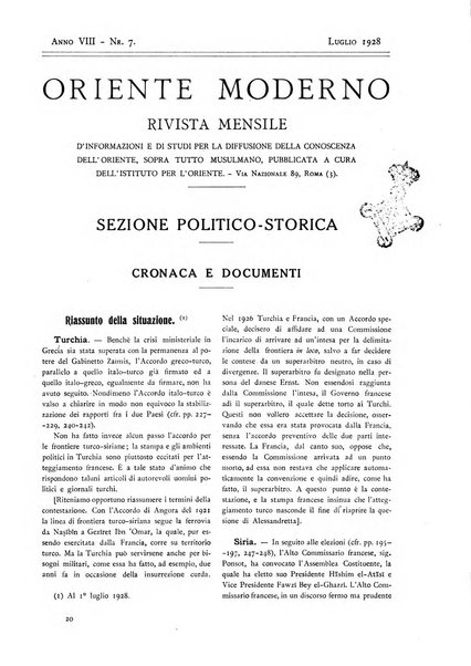 Oriente moderno rivista mensile d'informazioni e di studi