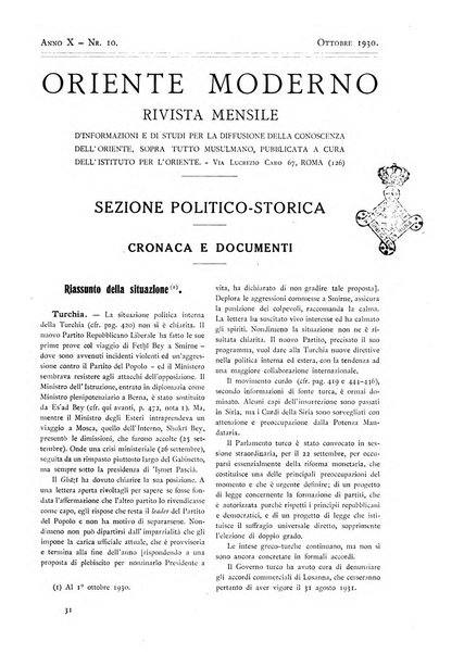 Oriente moderno rivista mensile d'informazioni e di studi