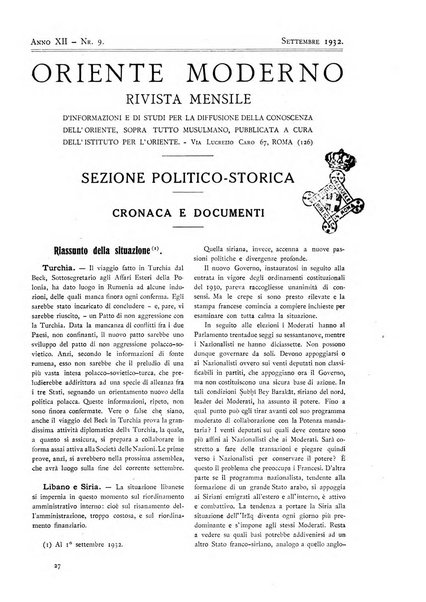 Oriente moderno rivista mensile d'informazioni e di studi