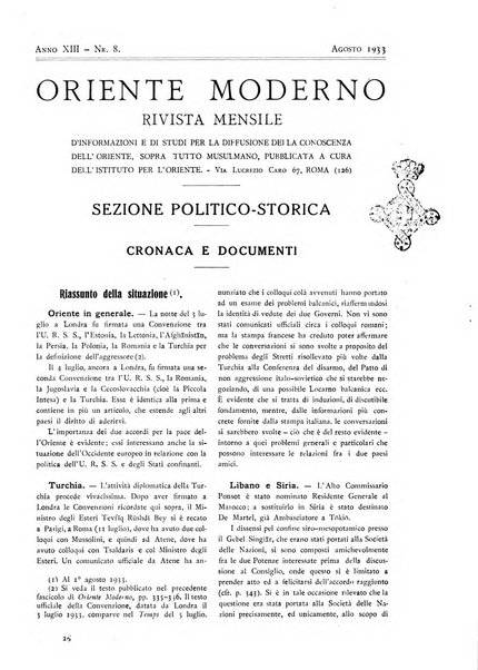 Oriente moderno rivista mensile d'informazioni e di studi