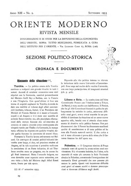 Oriente moderno rivista mensile d'informazioni e di studi