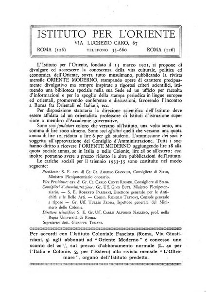 Oriente moderno rivista mensile d'informazioni e di studi