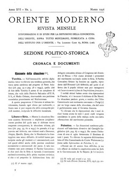 Oriente moderno rivista mensile d'informazioni e di studi