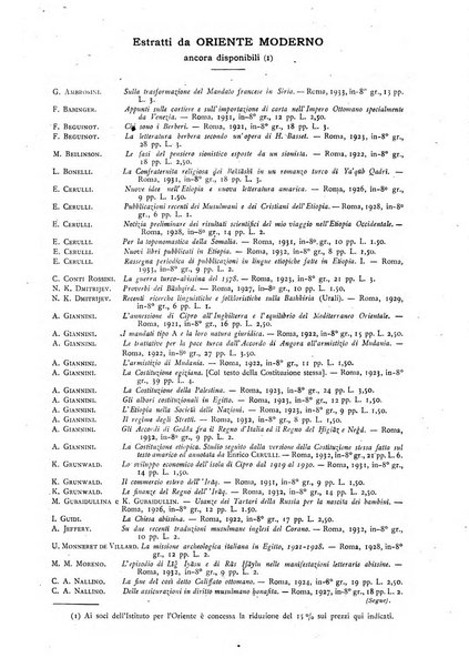 Oriente moderno rivista mensile d'informazioni e di studi