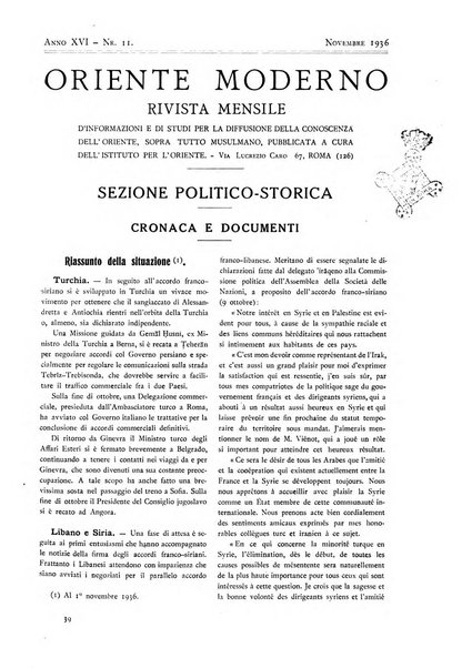 Oriente moderno rivista mensile d'informazioni e di studi