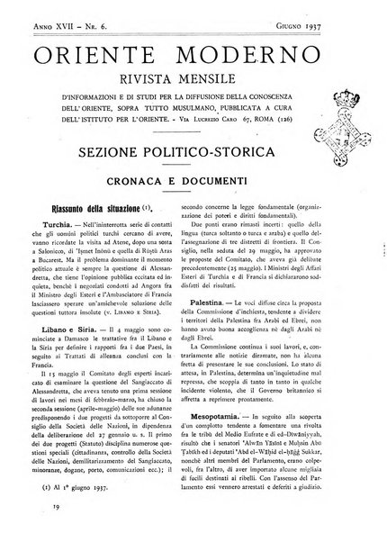 Oriente moderno rivista mensile d'informazioni e di studi