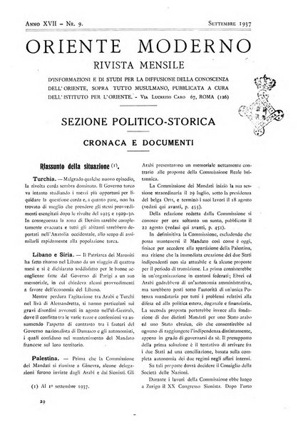 Oriente moderno rivista mensile d'informazioni e di studi