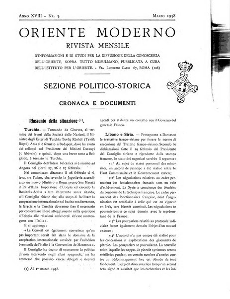 Oriente moderno rivista mensile d'informazioni e di studi