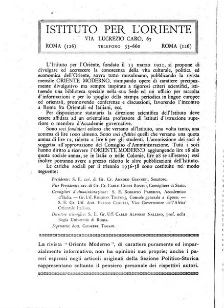 Oriente moderno rivista mensile d'informazioni e di studi