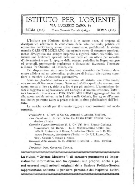 Oriente moderno rivista mensile d'informazioni e di studi