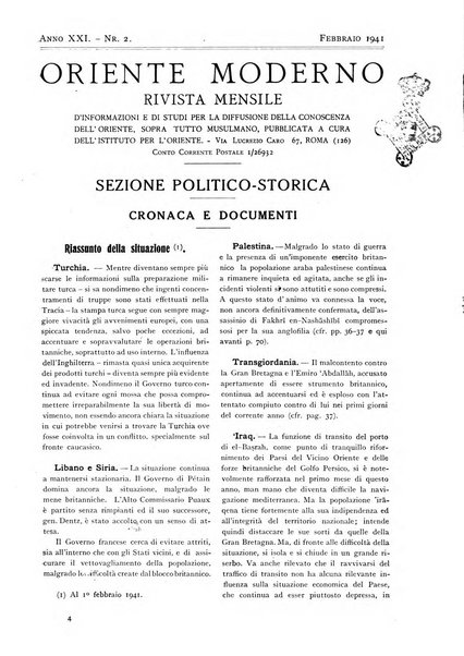 Oriente moderno rivista mensile d'informazioni e di studi