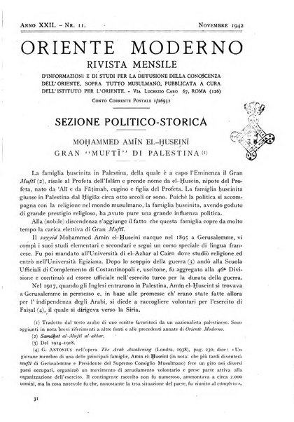 Oriente moderno rivista mensile d'informazioni e di studi