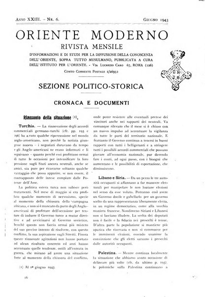 Oriente moderno rivista mensile d'informazioni e di studi