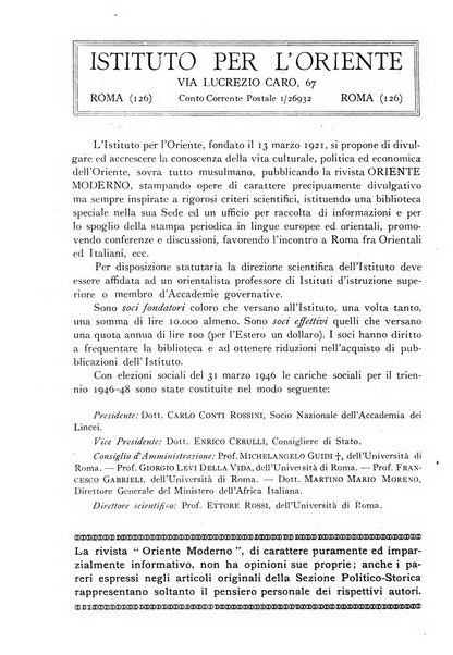 Oriente moderno rivista mensile d'informazioni e di studi