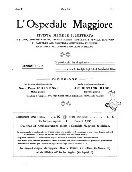 L'Ospedale Maggiore rivista scientifico-pratica dell'Ospedale Maggiore di Milano ed Istituti sanitari annessi