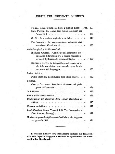 L'Ospedale Maggiore rivista scientifico-pratica dell'Ospedale Maggiore di Milano ed Istituti sanitari annessi