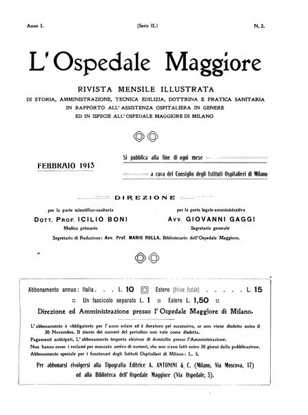 L'Ospedale Maggiore rivista scientifico-pratica dell'Ospedale Maggiore di Milano ed Istituti sanitari annessi