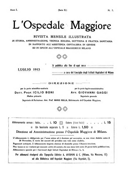 L'Ospedale Maggiore rivista scientifico-pratica dell'Ospedale Maggiore di Milano ed Istituti sanitari annessi