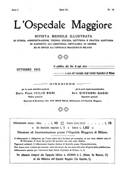 L'Ospedale Maggiore rivista scientifico-pratica dell'Ospedale Maggiore di Milano ed Istituti sanitari annessi