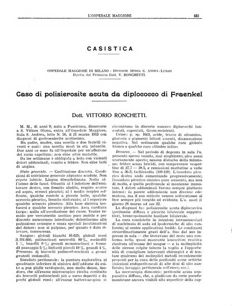 L'Ospedale Maggiore rivista scientifico-pratica dell'Ospedale Maggiore di Milano ed Istituti sanitari annessi