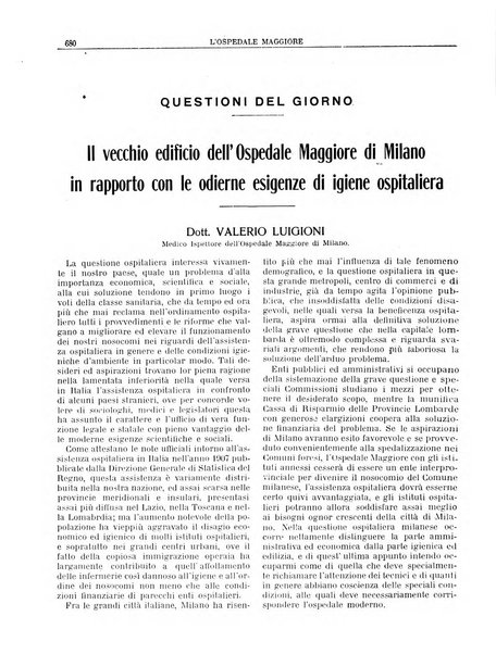 L'Ospedale Maggiore rivista scientifico-pratica dell'Ospedale Maggiore di Milano ed Istituti sanitari annessi