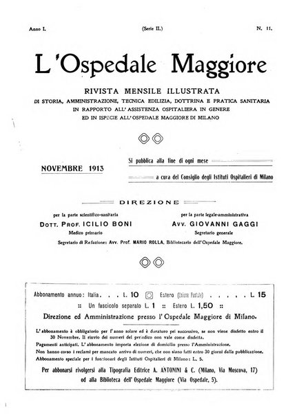 L'Ospedale Maggiore rivista scientifico-pratica dell'Ospedale Maggiore di Milano ed Istituti sanitari annessi