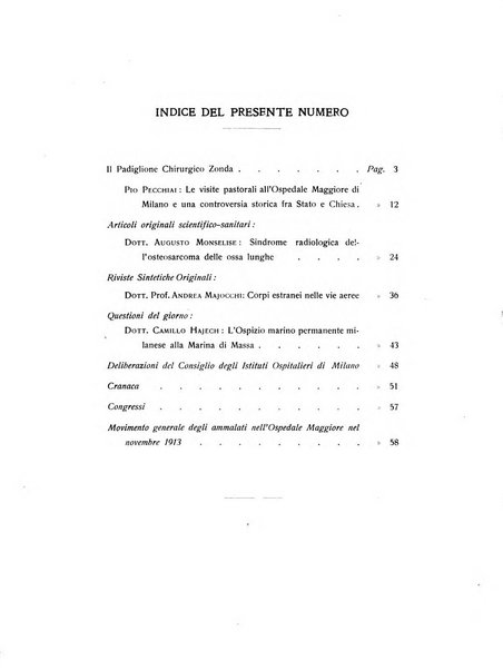 L'Ospedale Maggiore rivista scientifico-pratica dell'Ospedale Maggiore di Milano ed Istituti sanitari annessi