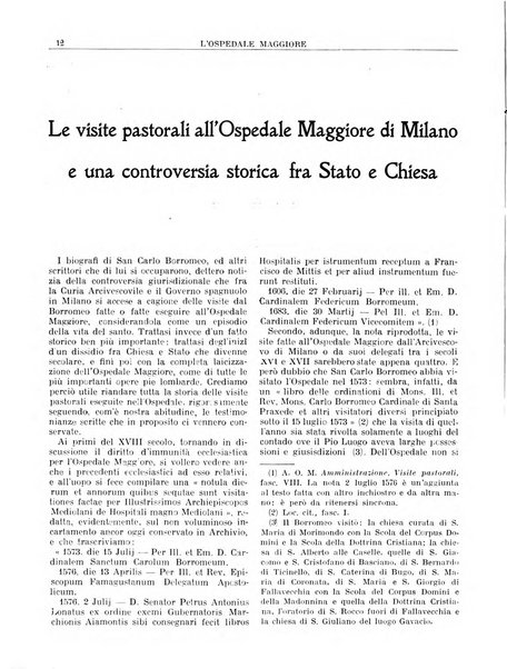 L'Ospedale Maggiore rivista scientifico-pratica dell'Ospedale Maggiore di Milano ed Istituti sanitari annessi