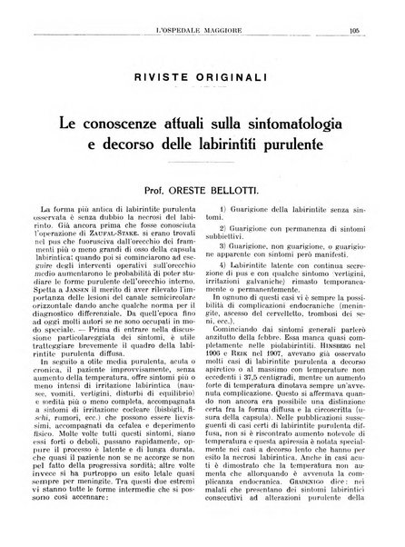 L'Ospedale Maggiore rivista scientifico-pratica dell'Ospedale Maggiore di Milano ed Istituti sanitari annessi