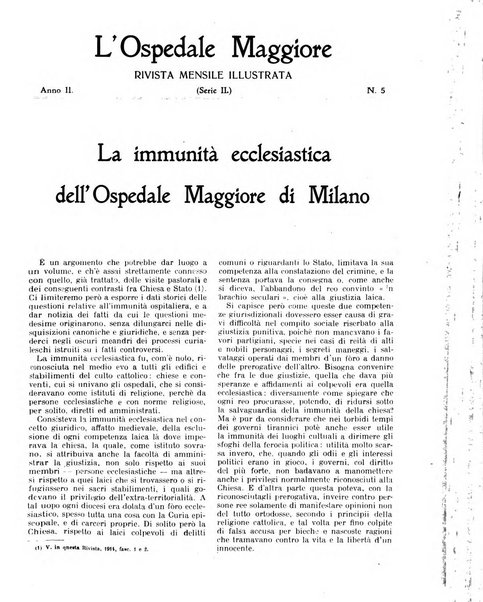 L'Ospedale Maggiore rivista scientifico-pratica dell'Ospedale Maggiore di Milano ed Istituti sanitari annessi