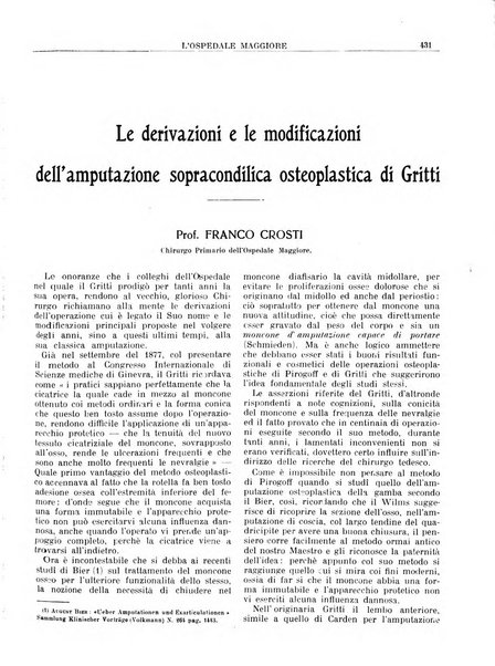 L'Ospedale Maggiore rivista scientifico-pratica dell'Ospedale Maggiore di Milano ed Istituti sanitari annessi