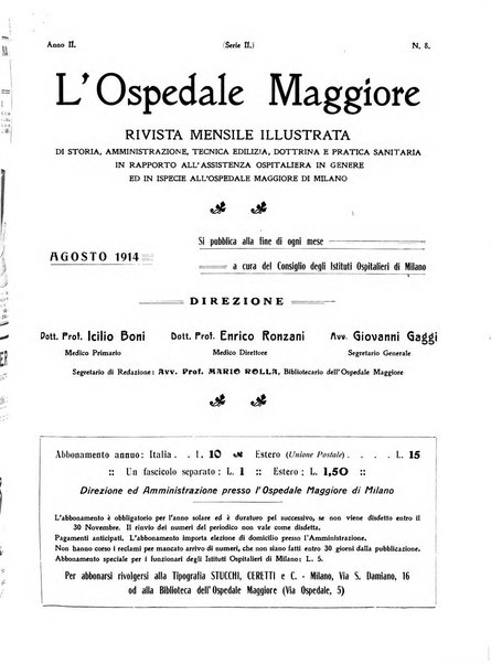 L'Ospedale Maggiore rivista scientifico-pratica dell'Ospedale Maggiore di Milano ed Istituti sanitari annessi