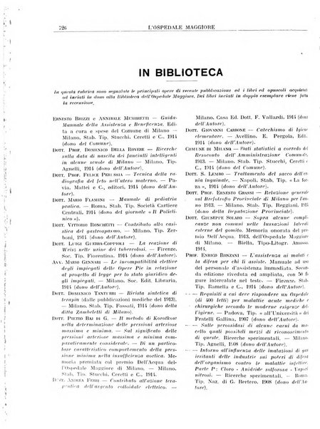 L'Ospedale Maggiore rivista scientifico-pratica dell'Ospedale Maggiore di Milano ed Istituti sanitari annessi