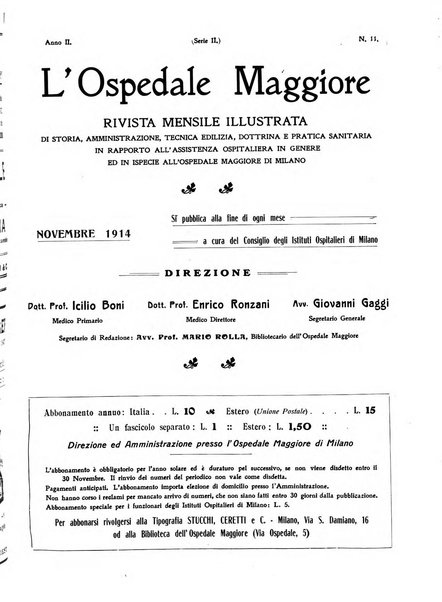 L'Ospedale Maggiore rivista scientifico-pratica dell'Ospedale Maggiore di Milano ed Istituti sanitari annessi