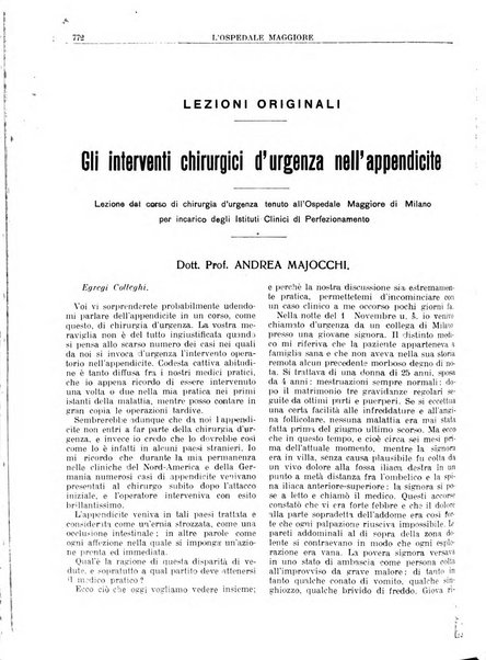 L'Ospedale Maggiore rivista scientifico-pratica dell'Ospedale Maggiore di Milano ed Istituti sanitari annessi