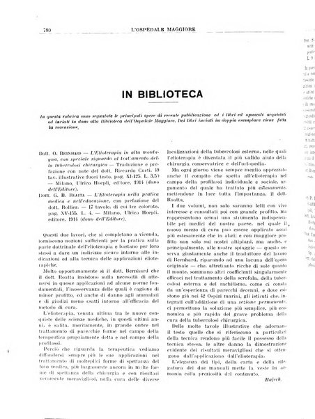 L'Ospedale Maggiore rivista scientifico-pratica dell'Ospedale Maggiore di Milano ed Istituti sanitari annessi