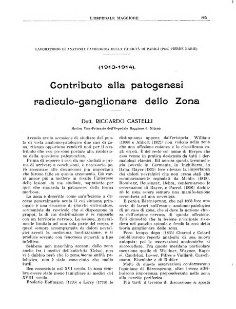 L'Ospedale Maggiore rivista scientifico-pratica dell'Ospedale Maggiore di Milano ed Istituti sanitari annessi