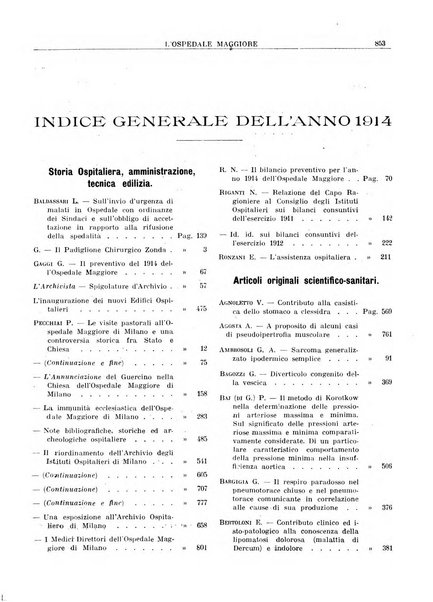 L'Ospedale Maggiore rivista scientifico-pratica dell'Ospedale Maggiore di Milano ed Istituti sanitari annessi