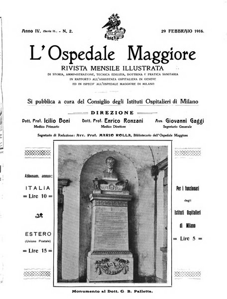 L'Ospedale Maggiore rivista scientifico-pratica dell'Ospedale Maggiore di Milano ed Istituti sanitari annessi