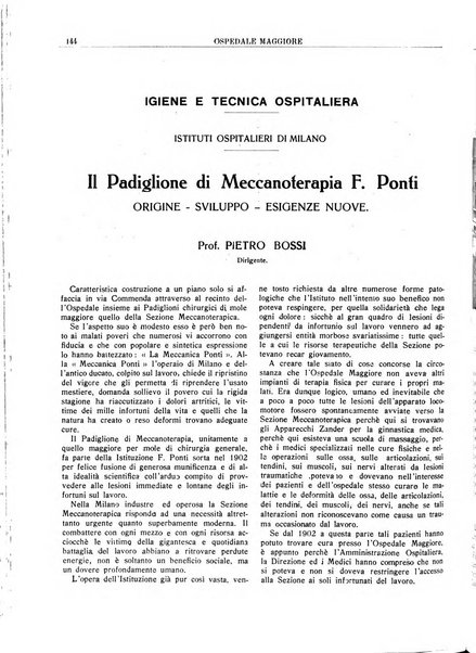 L'Ospedale Maggiore rivista scientifico-pratica dell'Ospedale Maggiore di Milano ed Istituti sanitari annessi