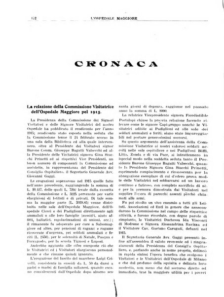 L'Ospedale Maggiore rivista scientifico-pratica dell'Ospedale Maggiore di Milano ed Istituti sanitari annessi