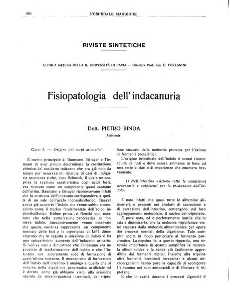 L'Ospedale Maggiore rivista scientifico-pratica dell'Ospedale Maggiore di Milano ed Istituti sanitari annessi