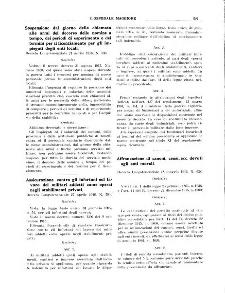 L'Ospedale Maggiore rivista scientifico-pratica dell'Ospedale Maggiore di Milano ed Istituti sanitari annessi