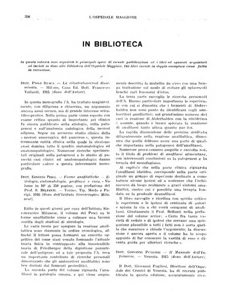 L'Ospedale Maggiore rivista scientifico-pratica dell'Ospedale Maggiore di Milano ed Istituti sanitari annessi