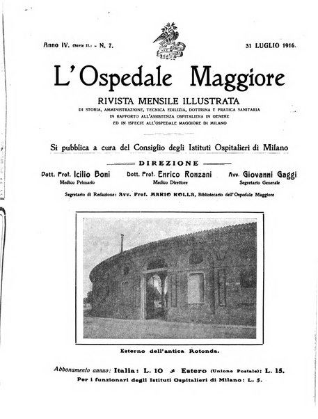 L'Ospedale Maggiore rivista scientifico-pratica dell'Ospedale Maggiore di Milano ed Istituti sanitari annessi