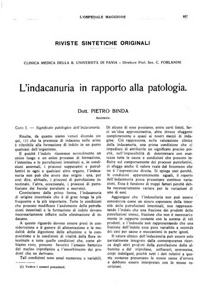 L'Ospedale Maggiore rivista scientifico-pratica dell'Ospedale Maggiore di Milano ed Istituti sanitari annessi