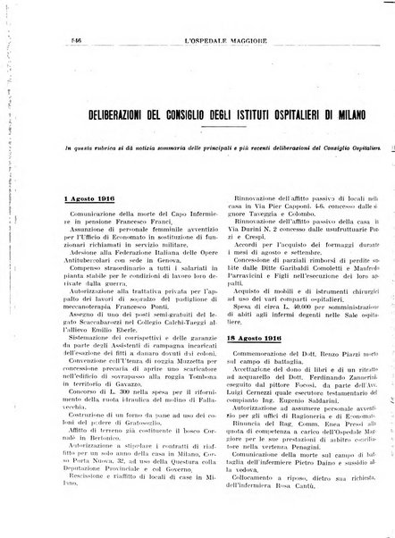 L'Ospedale Maggiore rivista scientifico-pratica dell'Ospedale Maggiore di Milano ed Istituti sanitari annessi