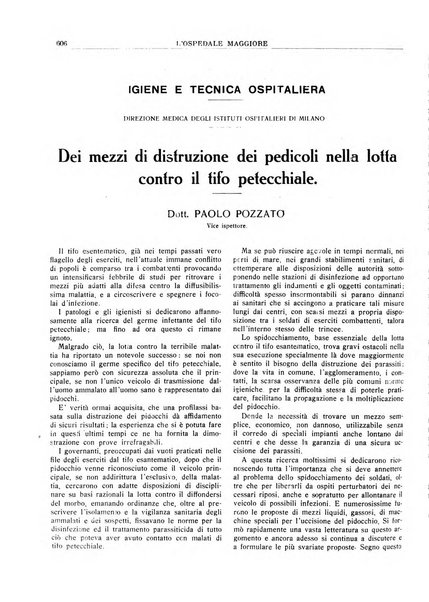 L'Ospedale Maggiore rivista scientifico-pratica dell'Ospedale Maggiore di Milano ed Istituti sanitari annessi