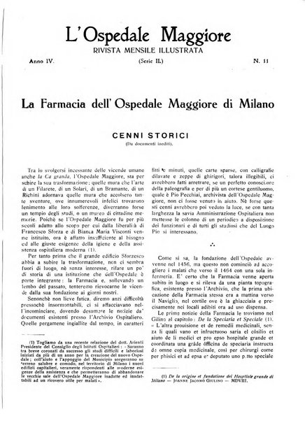 L'Ospedale Maggiore rivista scientifico-pratica dell'Ospedale Maggiore di Milano ed Istituti sanitari annessi